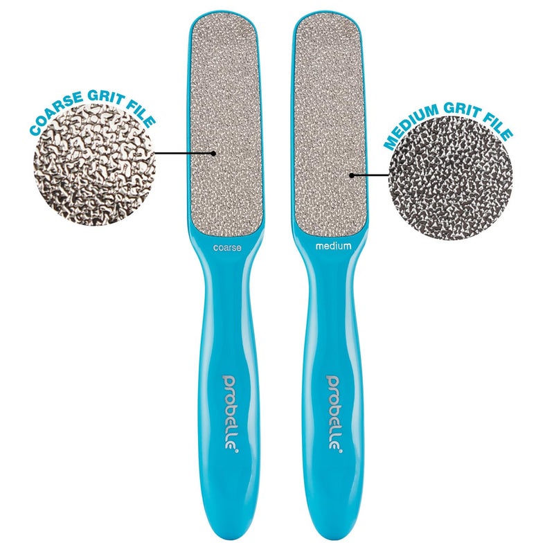 Probelle Double Sided Multidirectional Nickel Foot File Callus Remover - Immediately Reduces calluses and Corns to Powder for Instant Results, Safe Tool (Blue) - Image 2