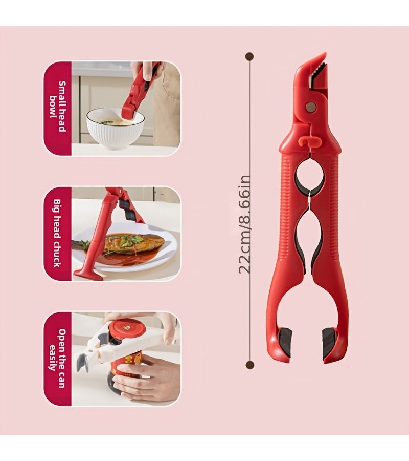 Box 3 In 1 Multifunctional Anti Scald Bowl Clip With Non Slip Heat Resistant Grip And Bottle Opener - Image 1