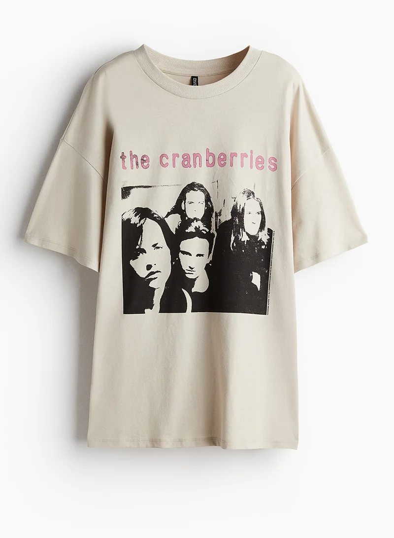 H&M Oversized Printed T-Shirt