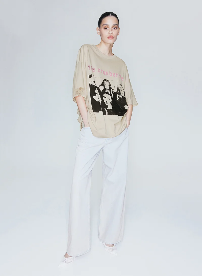 H&M Oversized Printed T-Shirt