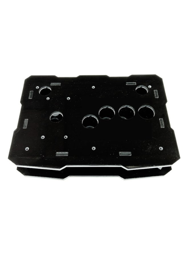 Transparent Rocker Shell Rocker Outer Frame Rocker Shell Arcade Frame Rocker DIY Accessories King Of Fighters Arcade-Product Color:Black Acrylic Frame With One-word Key Position  - Image 1