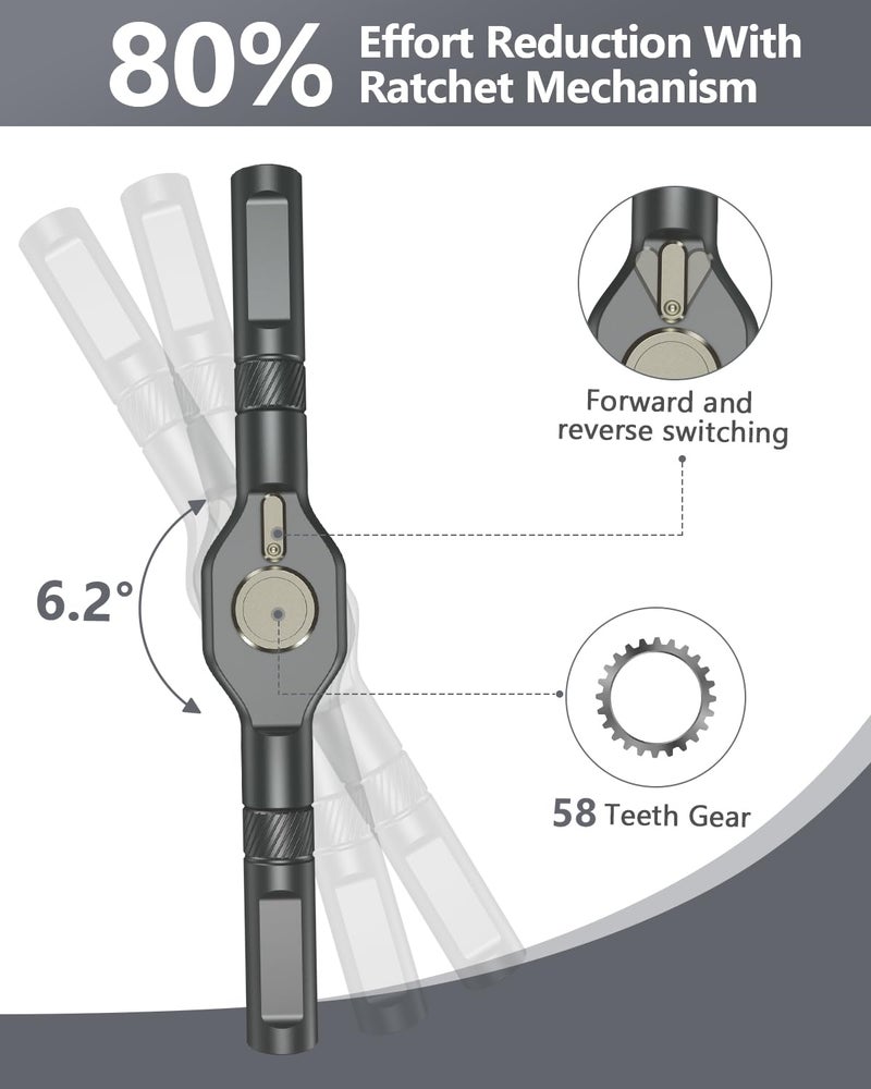 ORIA 42 in 1 Magnetic Screwdriver Set, Multi Bit Ratchet Screwdriver Set With T Handle, Portable Storage Case, DIY Repair Tool Kit for Electronic Repair, Furniture, Bicycle, Computer, Grey - Image 2