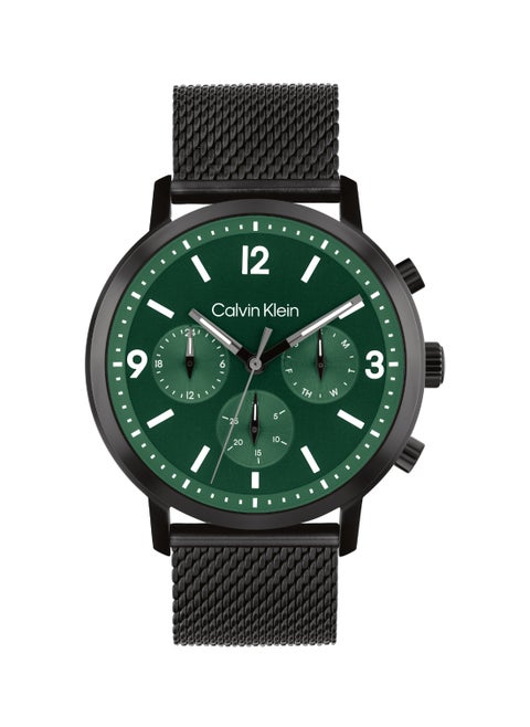 Round Analog Men's Green Case Watch - 25200440