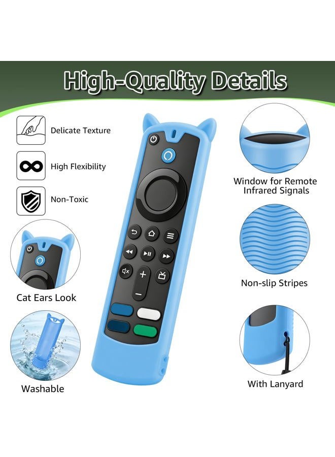Wevove [3 Pack] Silicone Voice Remote 3rd gen Cover with Lanyard,Anti-Slip Soft Silicone Protective Controller Case Glow in The Dark - Image 3