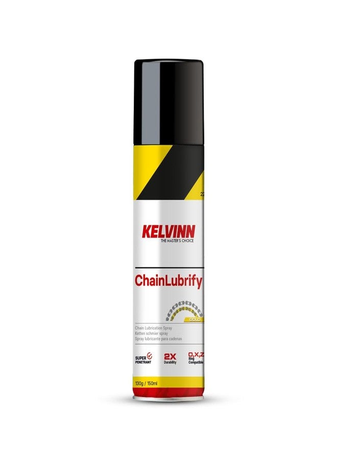 KELVINN Bike Chain Lube, 500ml- Durable, Tear & Noise-Reducing Lubricant for Rain & Corrosion Protection | Prevents Sling-off & Chain Breakage | Ensures Extended Chain Life - Gold - Image 1