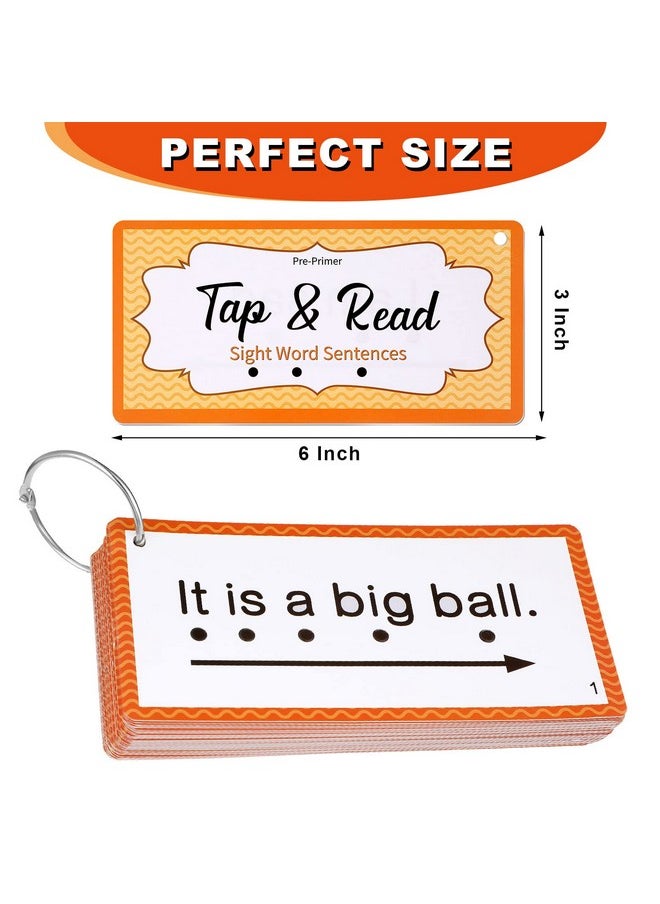 Junkin - 60 Pcs Sight Word Sentence Cards Kindergarten Flash Cards Preschool Kids Educational Word Flashcards For Early Childhood Education Sight Word Games Frequency Sight Word Sentences - Image 1