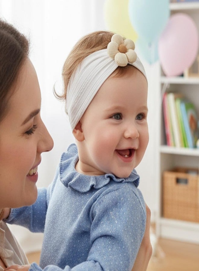 اوريو أطواق شعر من النايلون مزينة بالزهور من يوريو للأطفال حديثي الولادة والرضع والأطفال الصغار - Image 4