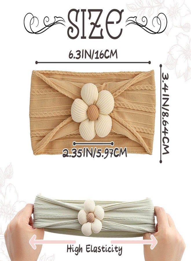 اوريو أطواق شعر من النايلون مزينة بالزهور من يوريو للأطفال حديثي الولادة والرضع والأطفال الصغار - Image 3