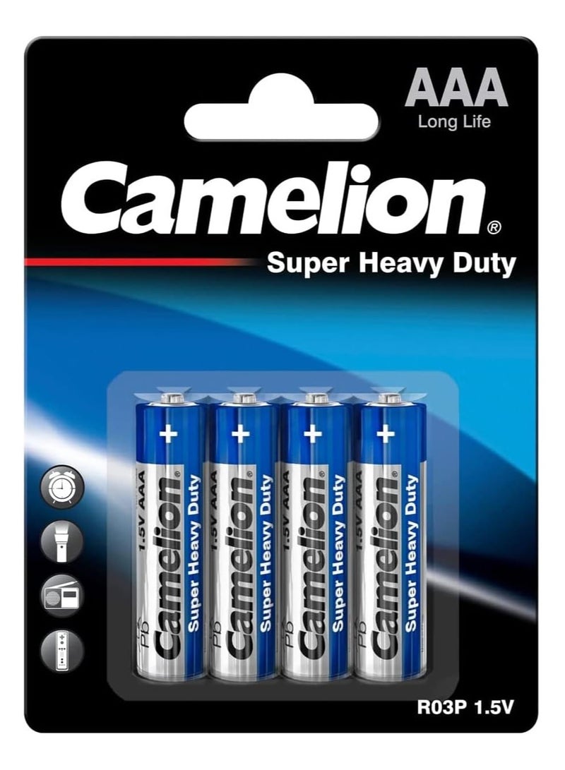 كاميليون بطارية كاميليون فائقة التحمل R03P-BP4B 4 قطع 288 عبوة - Image 2