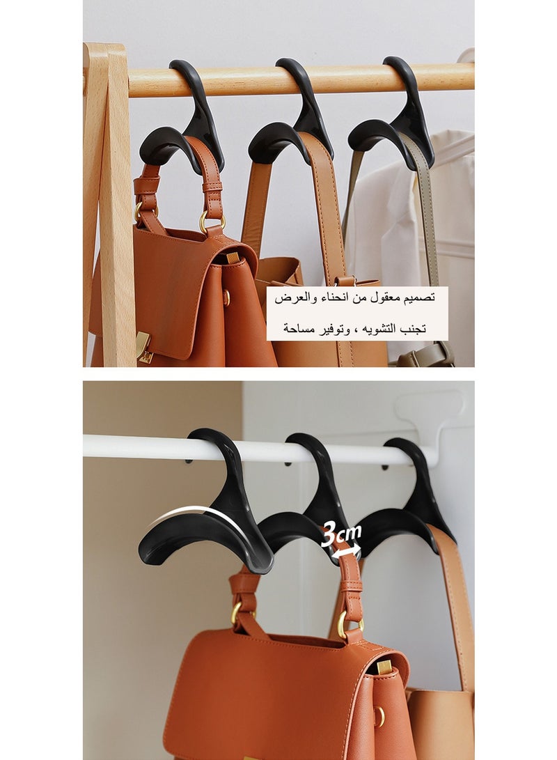 5 pack Bag hook arch hanging bag rack bag strap non deformable jewelry rack entrance hat scarf storage rack black  - Image 3