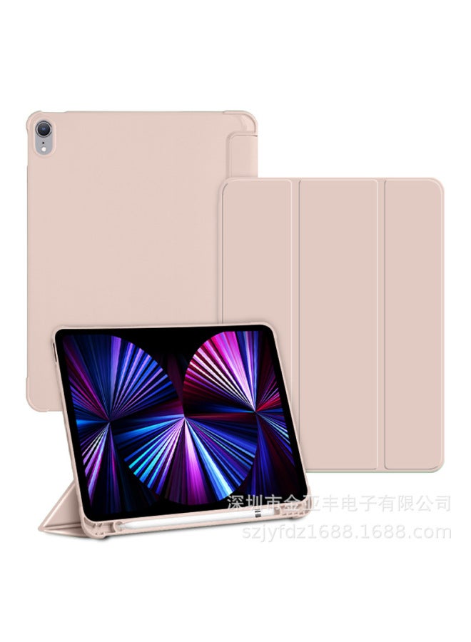 Applicable IPad Protective Case Pro11-inch Tablet Protective Case With Pen Slot 789 Generation TPU Soft Case Leather Case Strictly Selected-Color:Light Pink-Applicable Model:Ip 10th Generation/11th