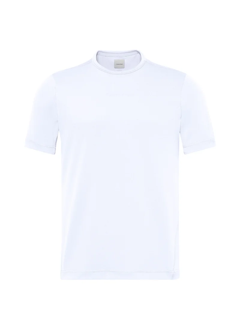 CALVIN KLEIN Men's Short Sleeves T-Shirt - Polyester, White