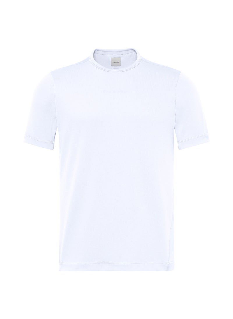CALVIN KLEIN Men's Short Sleeves T-Shirt - Polyester, White  - Image 1