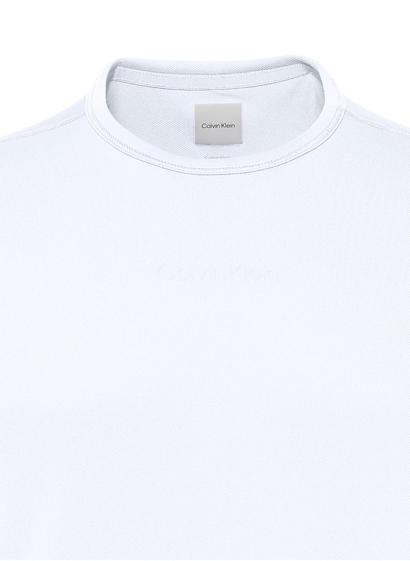CALVIN KLEIN Men's Short Sleeves T-Shirt - Polyester, White  - Image 3