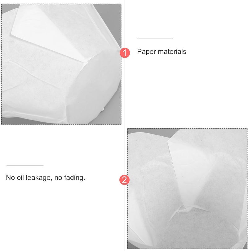 TIDTALEO Lotus Style Cupcake Liners Muffin Baking Cups Medium Size Greaseproof Paper Baking Wrappers for Party Wedding and Home Use 100pcs - Image 3