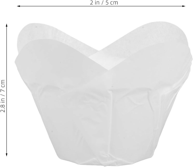 TIDTALEO Lotus Style Cupcake Liners Muffin Baking Cups Medium Size Greaseproof Paper Baking Wrappers for Party Wedding and Home Use 100pcs - Image 2