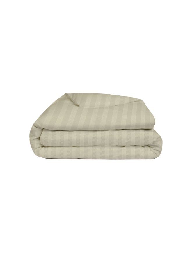 Tulip Duvet Cover 165 x 245 + 30 Cm Bed Sheet 220 x 280 Cm Pillowcase 52 x 73 + 12 Cm 300 TC Sand Single Flat 1 Cm Satin Stripe Percale Set of 4