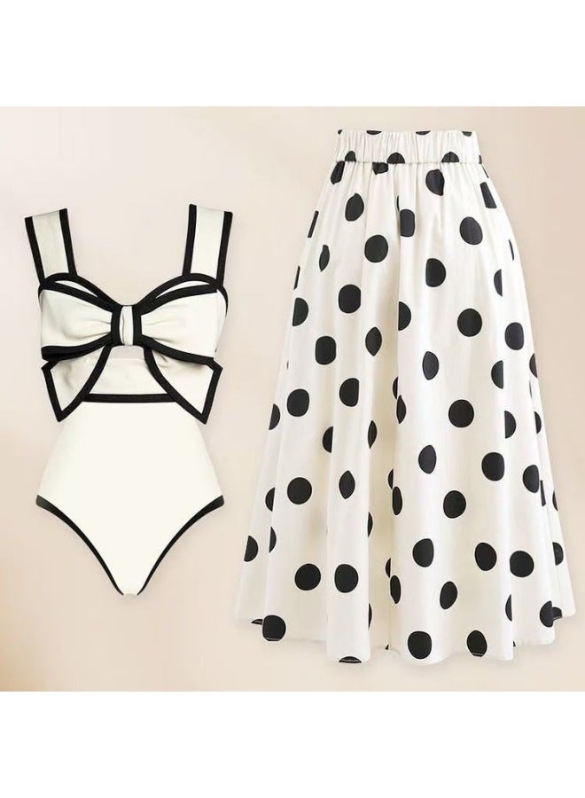 Generic And Bikini Two-piece Skirt Conservative One-piece Swimsuit Women's Wholesale-Color:Black Dress And Black Skirt Suit-Size:L  - Image 5