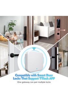 Smart Wi-Fi Gateway, G2 Hub for Keyless Entry Door, Paired with Smart Door Lock to Realize APP Remote Control Support Voice and Remote Control with TT Lock App, Compatible with Alexa and Google Home - pzsku/ZF6D165CD137427BF483CZ/45/_/1730723158/7e309a7a-04d9-4620-b30f-bc1636fe8668