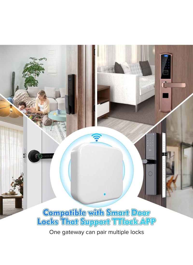 Generic Smart Wi-Fi Gateway, G2 Hub for Keyless Entry Door, Paired with Smart Door Lock to Realize APP Remote Control Support Voice and Remote Control with TT Lock App, Compatible with Alexa and Google Home  - Image 2