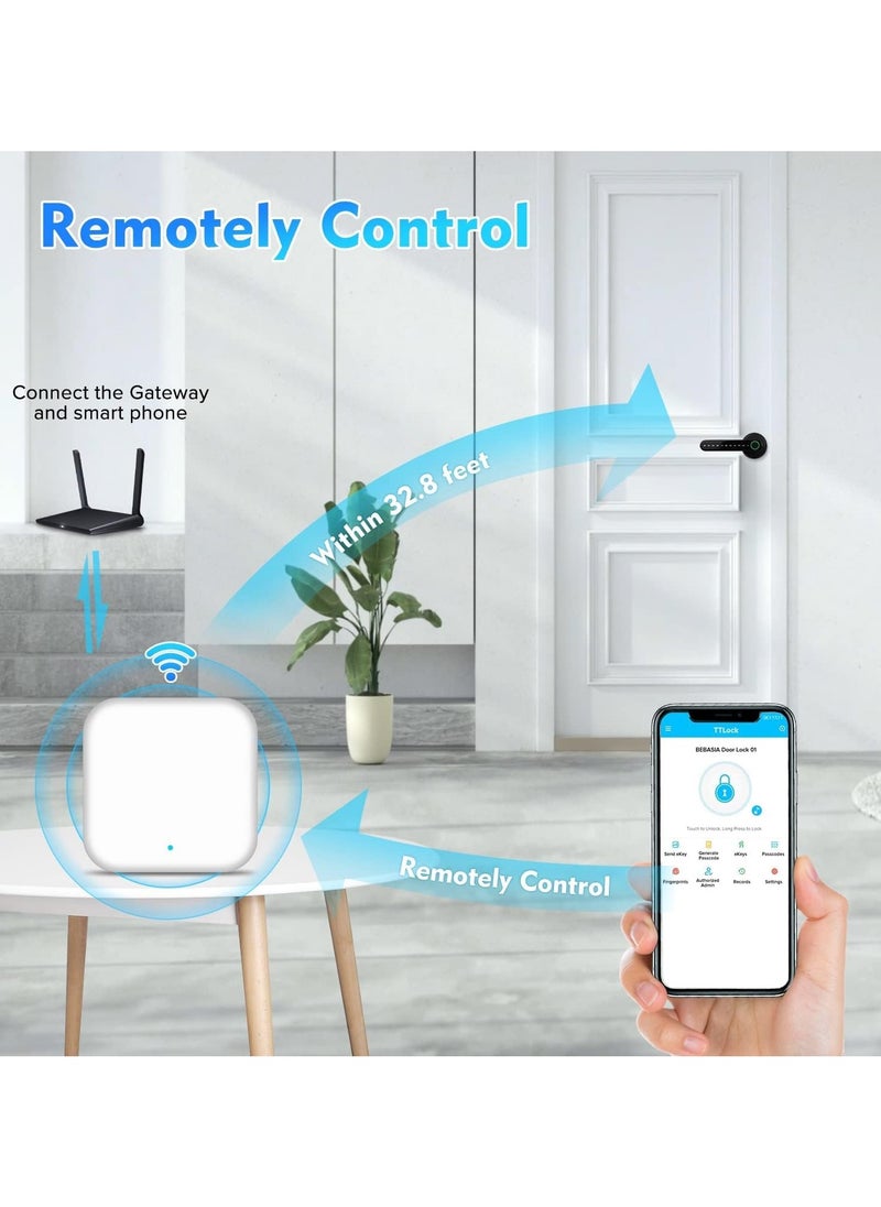 Generic Smart Wi-Fi Gateway, G2 Hub for Keyless Entry Door, Paired with Smart Door Lock to Realize APP Remote Control Support Voice and Remote Control with TT Lock App, Compatible with Alexa and Google Home  - Image 3