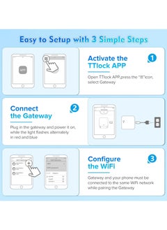 Smart Wi-Fi Gateway, G2 Hub for Keyless Entry Door, Paired with Smart Door Lock to Realize APP Remote Control Support Voice and Remote Control with TT Lock App, Compatible with Alexa and Google Home - pzsku/ZF6D165CD137427BF483CZ/45/_/1730723240/a409c4d8-80f6-4928-a3bd-fc0db238f6d5