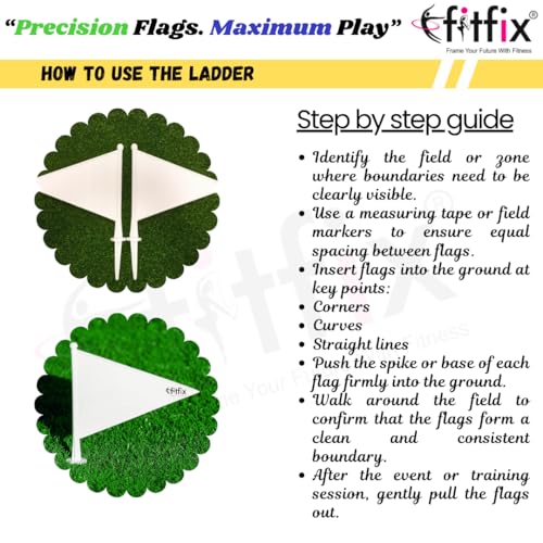 Fitfix® Boundary Flag for Marking for All Sports Cricket, Football etc (Color May Vary) - Set of 10 Assorted Colour (Boundry Flag Mix Colour 10 Pcs) 1 SET - Image 4