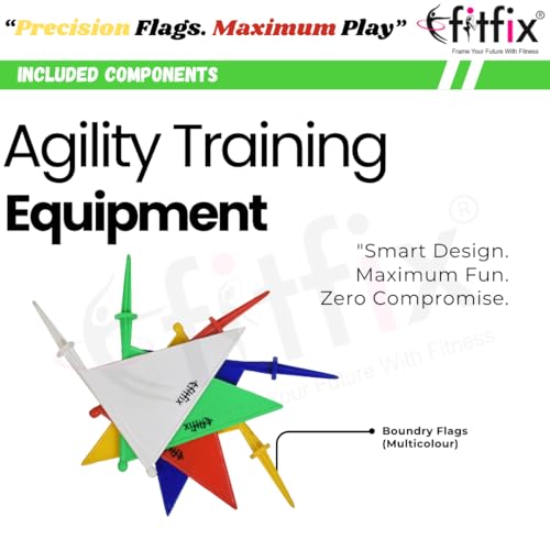 Fitfix® Boundary Flag for Marking for All Sports Cricket, Football etc (Color May Vary) - Set of 10 Assorted Colour (Boundry Flag Mix Colour 10 Pcs) 1 SET - Image 2