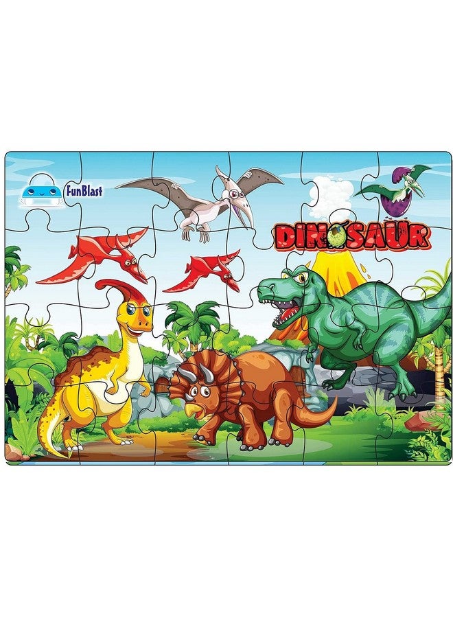 FunBlast Dinosaur Jigsaw Puzzle for Kids Jigsaw Puzzle for Kids of Age 3-5 Years - 24 Pcs (Multicolor, Size 30X22 cm) - Image 1