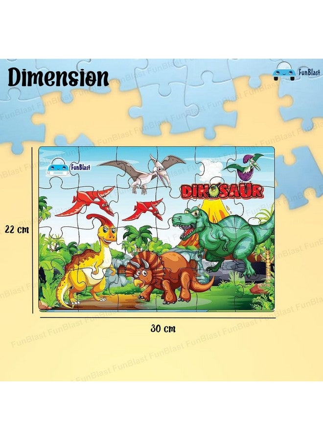 FunBlast Dinosaur Jigsaw Puzzle for Kids Jigsaw Puzzle for Kids of Age 3-5 Years - 24 Pcs (Multicolor, Size 30X22 cm) - Image 2