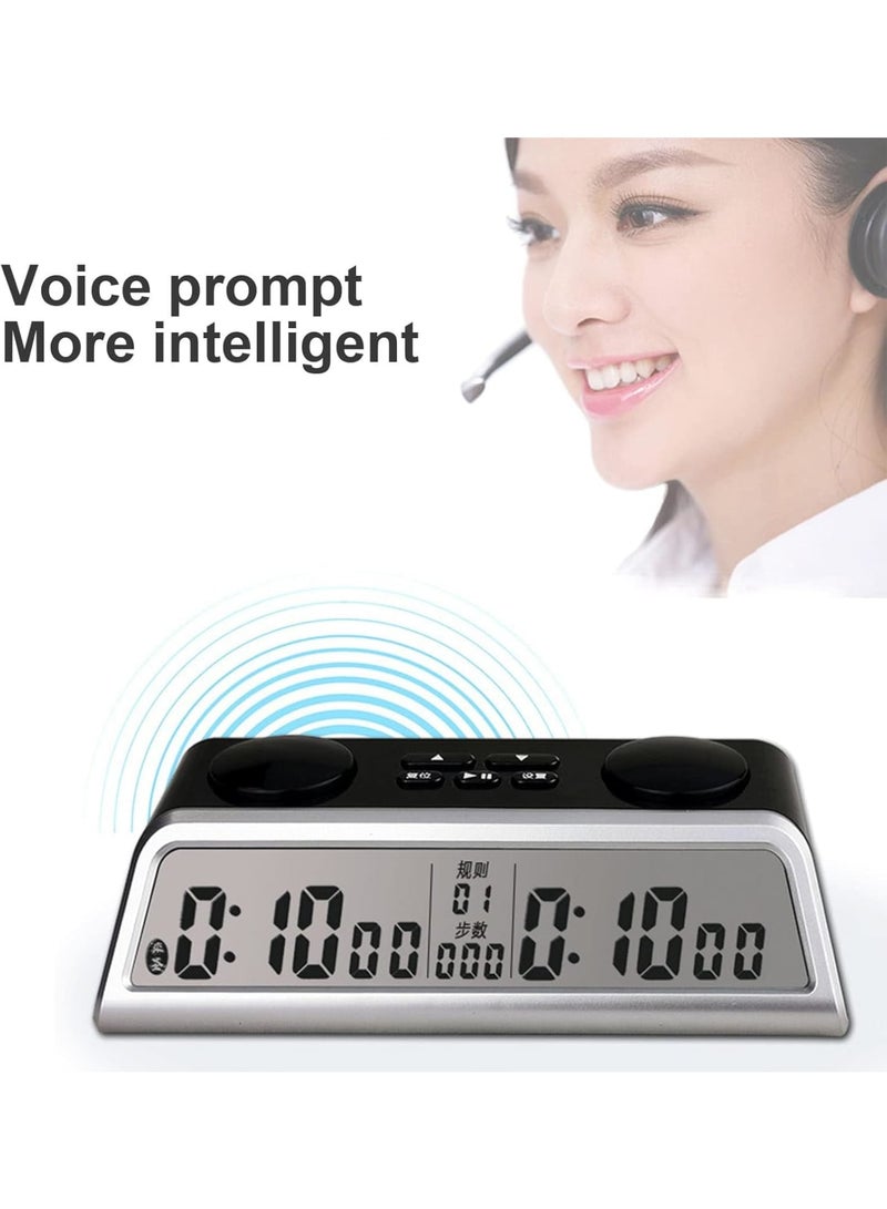 Zikra Chess Clock, Digital Chess Timer, Professional for Board Games with Alarm, Multifunction Portable Chess Clock with Basic, Bonus, Delay and Positive Time Features, Black - Image 5