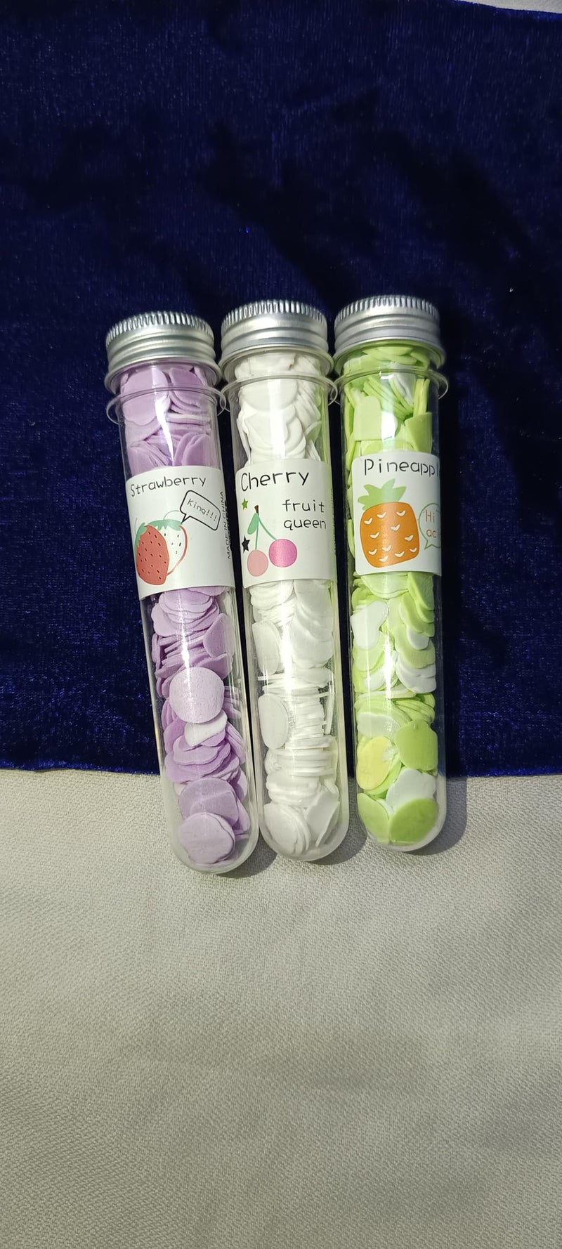 Manrav 3 Pcs Flavour Soft Paper Soap Strips for Travel Scented Soap For Travelling Bath Flakes Paper Soap Flower Design Tube Shape Bottle (Assorted/Random Colour) - Image 2