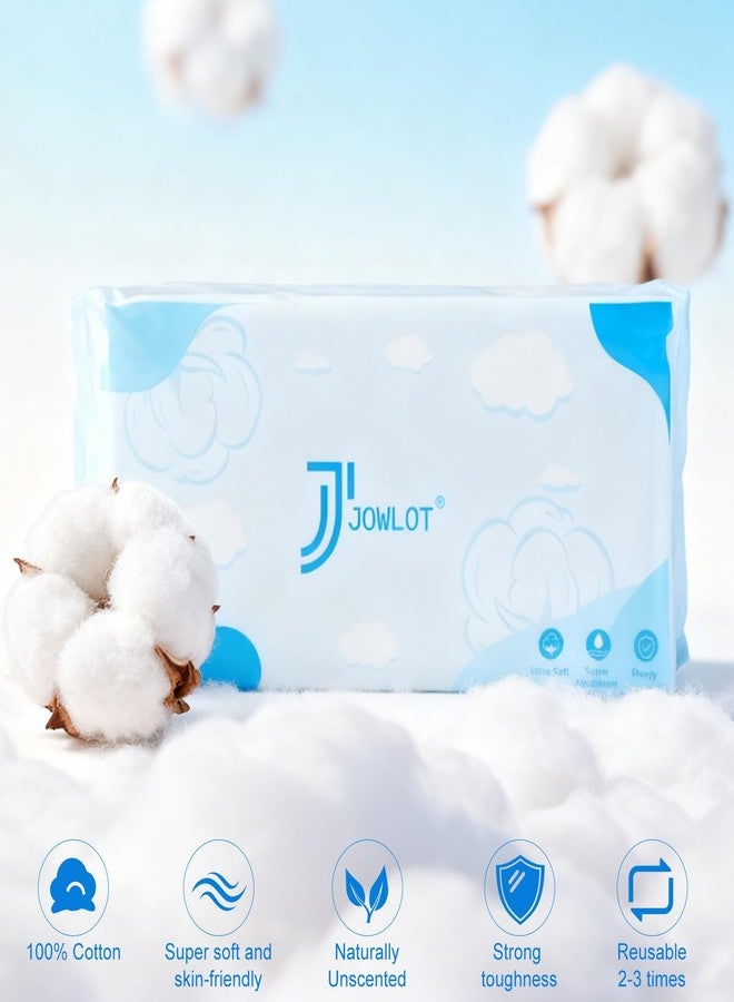JOWLOT Disposable Face Towels, 480 Count Ultra Soft and Thick Cotton Facial Towels for Sensitive Skin, Dry Wipes Face Tissues Towelettes for Cleansing, Makeup Remover and Skincare - Image 4