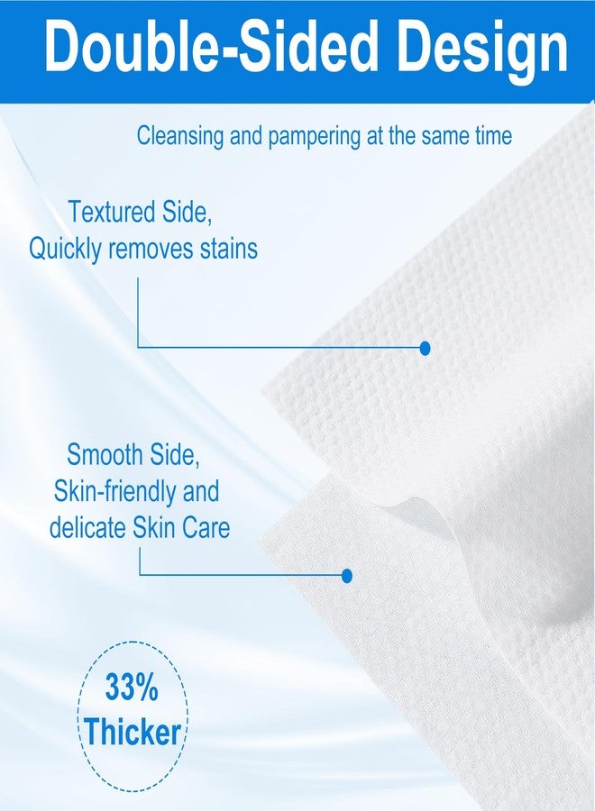 JOWLOT Disposable Face Towels, 480 Count Ultra Soft and Thick Cotton Facial Towels for Sensitive Skin, Dry Wipes Face Tissues Towelettes for Cleansing, Makeup Remover and Skincare - Image 3