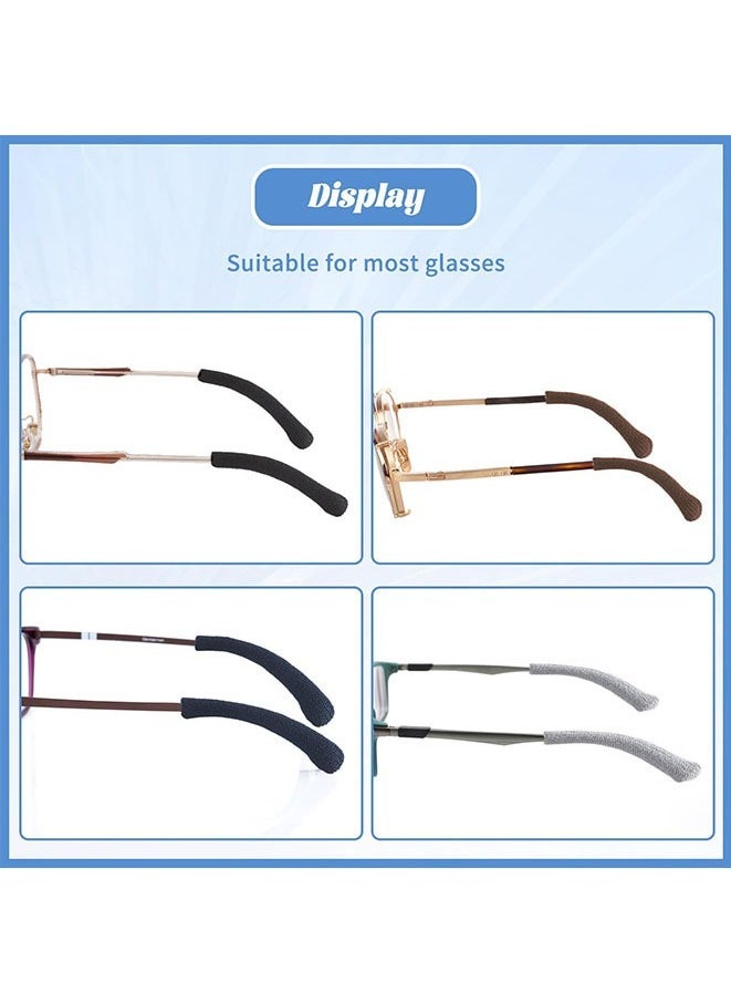 FASHION MANIA - 5 Pairs Glasses Ear Cushion, Soft Knitting Cotton Fabric Eyeglasses Temple Tips Sleeve, Anti-Slip Glasses Sleeves - Image 1