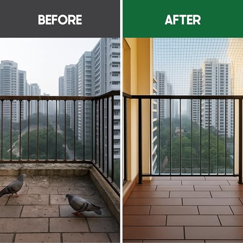 Zamia Anti Bird Net | 8x10 ft | White Mesh Pigeon Net for Balcony & Terrace | Windows & AC Protection - Image 4