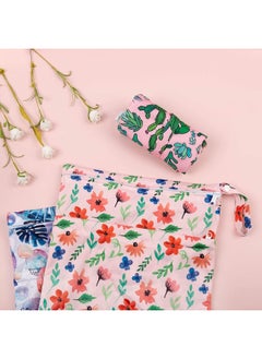 babygoal babygoal Wet Dry Bags for Baby Cloth Diapers, Washable Travel Bags, Beach, Pool, Gym Bag for Swimsuits & Wet Clothes with Two Zippered Pockets 3 Pack  - Image 2