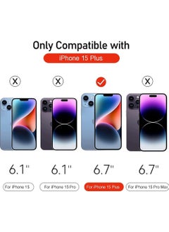 Rock Pow iPhone 15 Plus Privacy Screen Protector Anti-Spy Tempered Glass Film 9H Hardness Scratch Resistant Bubble Free Anti Spy Tempered Glass  - Image 2