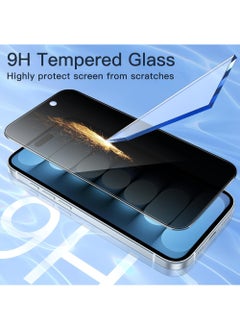 Rock Pow iPhone 15 Plus Privacy Screen Protector Anti-Spy Tempered Glass Film 9H Hardness Scratch Resistant Bubble Free Anti Spy Tempered Glass  - Image 5