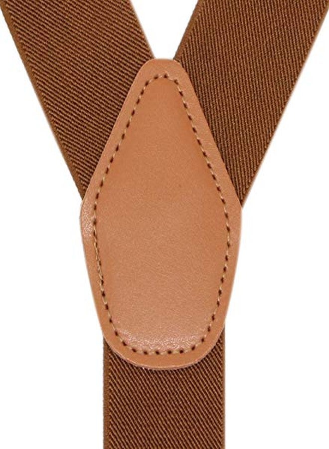 Timiot Men’s Y-Back 4 Metal Clip Elastic Wide Suspenders Perfect For Both Casual&Formal (Coffe) - Image 2