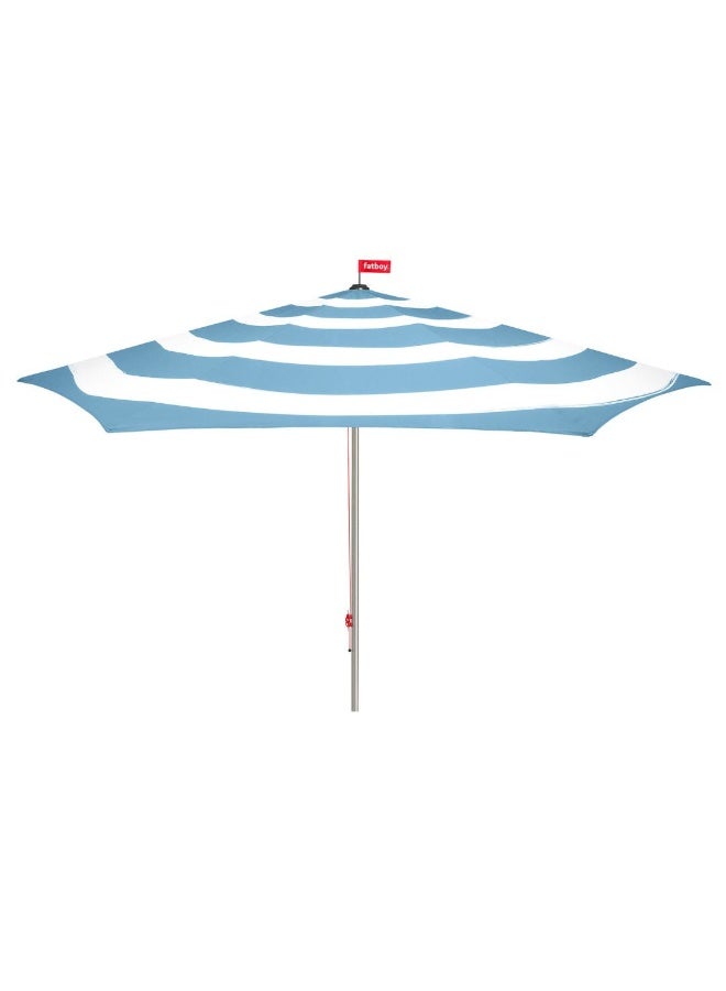 Fatboy Stripesol Parasol & Umbrella (Parasol base not included) | make your garden or terrace summer-ready | Comes with iconic flag | Water and dirt-repellent | 350x350x280 cm - Wave Blue - Image 1