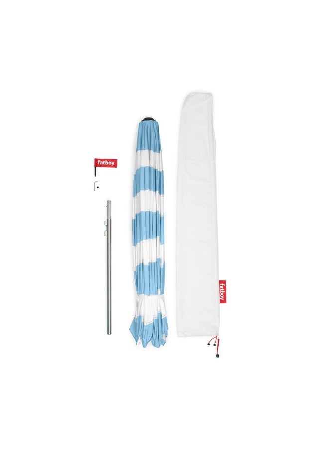 Fatboy Stripesol Parasol & Umbrella (Parasol base not included) | make your garden or terrace summer-ready | Comes with iconic flag | Water and dirt-repellent | 350x350x280 cm - Wave Blue - Image 3