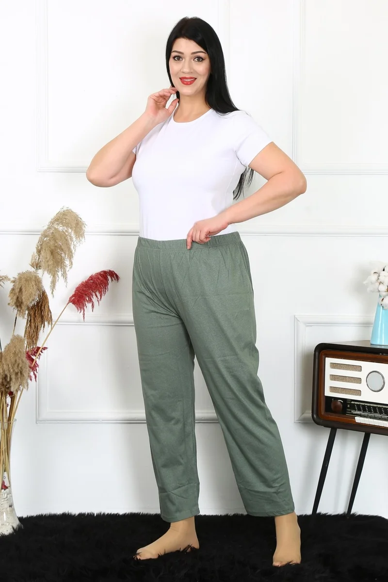 Akbeniz Women's Cotton Plus Size Bottom Pajamas 27493