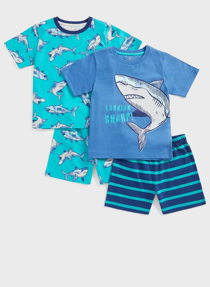 mothercare Youth 2 Pack Assorted T-Shirt & Shorts Set