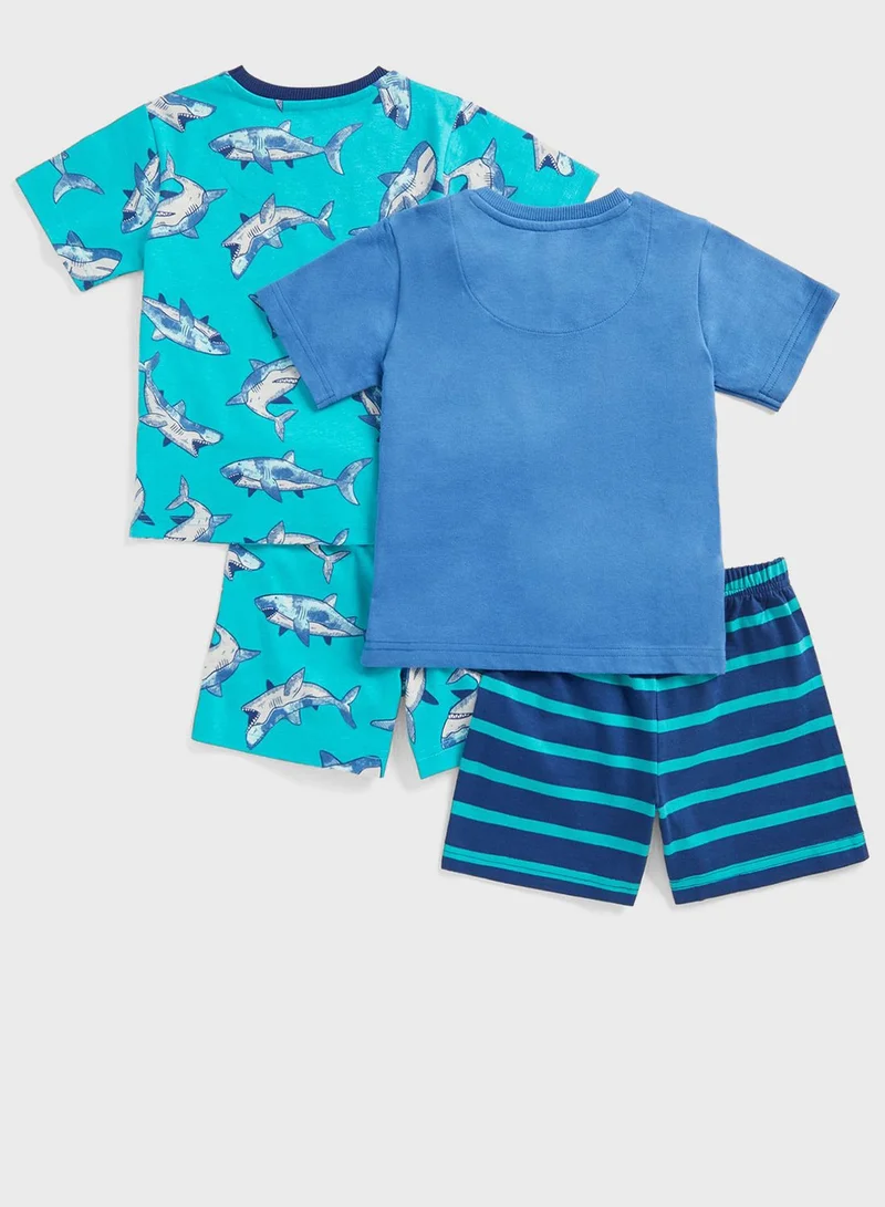 mothercare Youth 2 Pack Assorted T-Shirt & Shorts Set