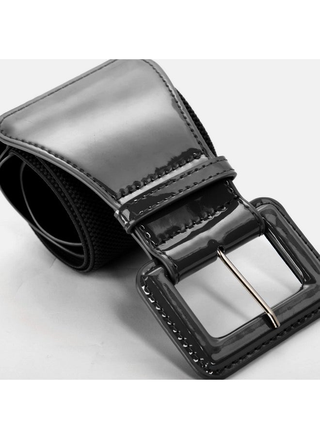 Women'S Wide Patent Leather Buckle High Waist Fashion Belt Black M - pzsku/ZF6D1BB5A2C40A09E4778Z/45/_/1718271857/85e90bc6-0d5f-4419-8362-d9a23500d1c0