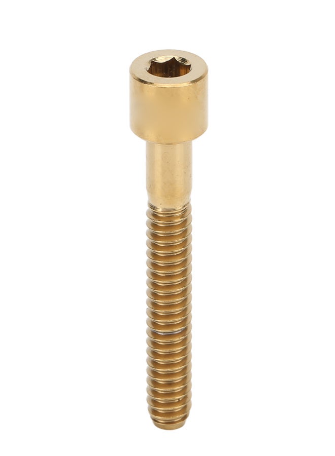 RISK Headset Stem Top Cap Fixing Bolt M6x30mm Column Head Bike Stem Bolt Screw Titanium Alloy for Bike Repair Gold - Image 1