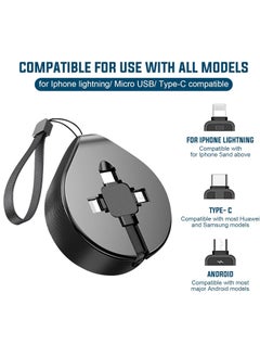 ProOne ProOne 3-in-1 (Lightning + Type-C + Micro USB) Retractable 2.4A Charging & Data Cable  - Image 4