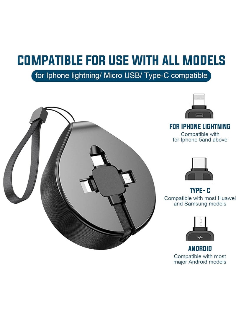 ProOne ProOne 3-in-1 (Lightning + Type-C + Micro USB) Retractable 2.4A Charging & Data Cable  - Image 4