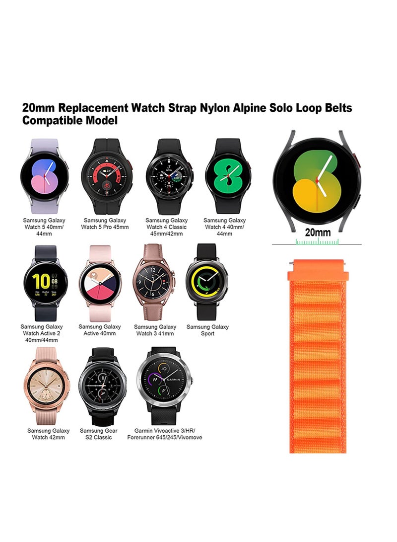 Anmi 20mm Watch Straps Compatible with Samsung Galaxy Watch 6 Classic 47mm 43mm Galaxy Watch 6/5/4 40mm 44mm/Galaxy Watch 5 Pro Sport Nylon Strap Amazfit GTS 4 Quick Release Strap - Image 4